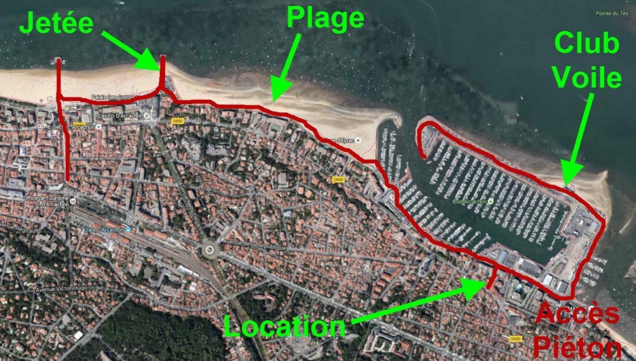 Appartamento Les Pieds Dans L'Eau Arcachon Esterno foto